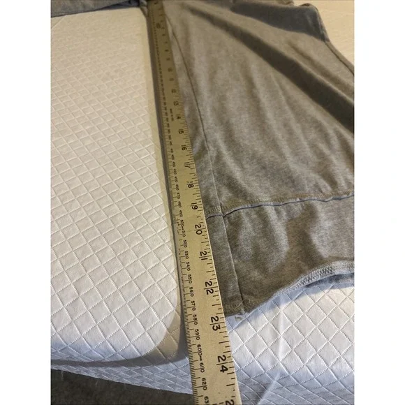 Hayden Los Angeles cropped wide-leg drawstring Gray pants casual soft Beachy - Picture 7 of 11